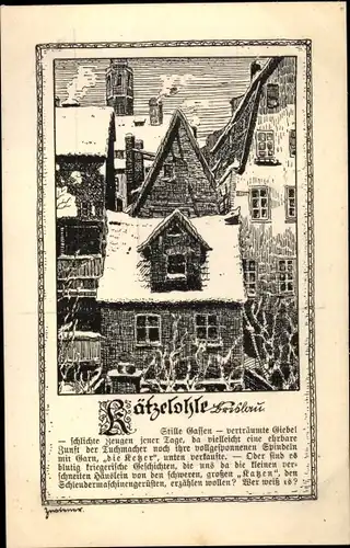 Künstler Ak Wrocław Breslau in Schlesien, Kätzelohle