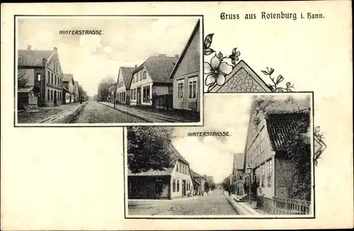 Ak Rotenburg an der Wümme, Hinterstraße, Teilansichten