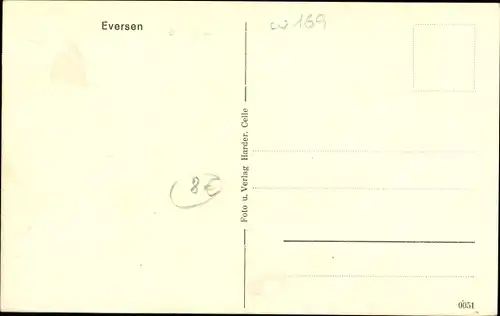 Ak Eversen Ahausen in Niedersachsen, Gasthaus Wellmann