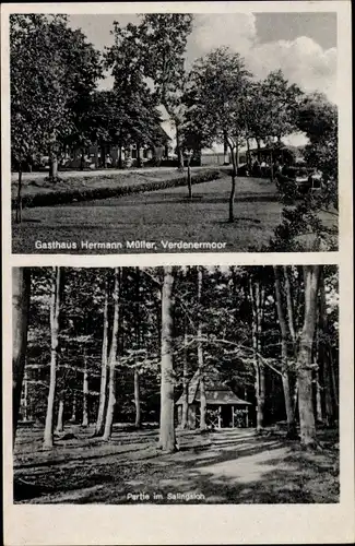 Ak Kirchlinteln in Niedersachsen, Gasthaus hermann Müller, Partie im Salingsloh