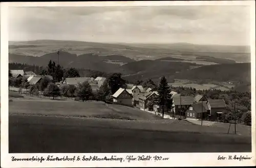 Ak Burkersdorf bei Bad Blankenburg in Thüringen, Panorama vom Ort