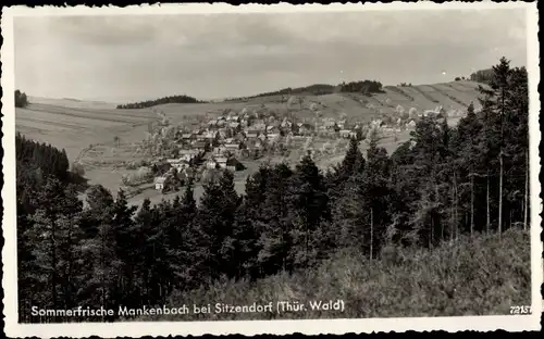 Ak Mankenbach Königsee in Thüringen, Panorama vom Ort