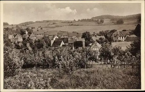Ak Bechstedt bei Schwarzburg, Panorama vom Ort