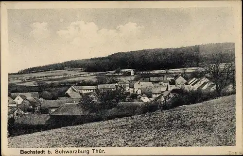 Ak Bechstedt bei Schwarzburg, Panorama vom Ort