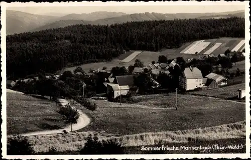 Ak Mankenbach Königsee in Thüringen, Panorama vom Ort im Juli 1938