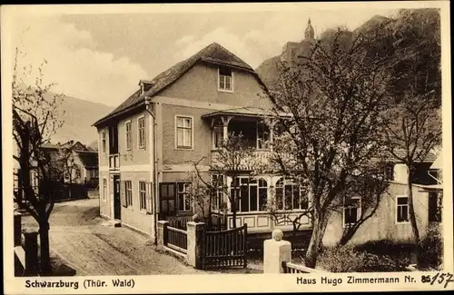 Ak Schwarzburg im Schwarzatal Thüringen, Haus Hugo Zimmermann Nr. 85