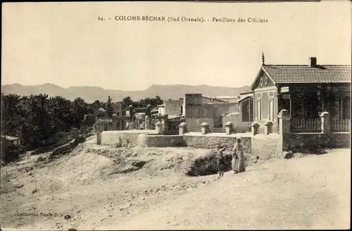 Ak Colomb Bechar Algerien, Pavillons des Officiers