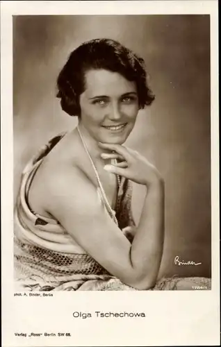 Ak Schauspielerin Olga Tschechowa, Portrait