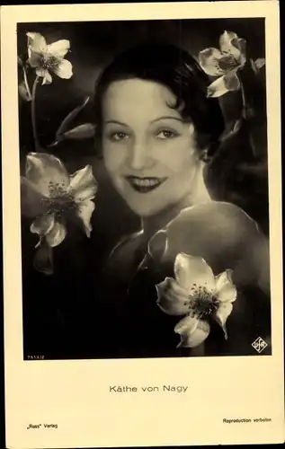 Ak Schauspielerin Käthe von Nagy, Portrait, Ufa Film