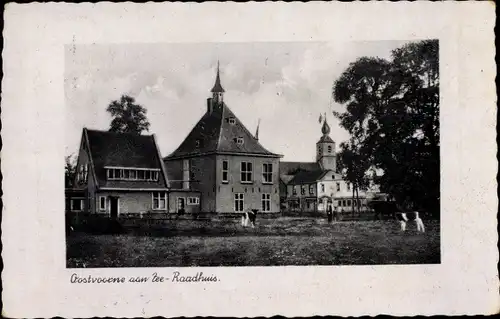 Ak Oostvoorne aan Zee Südholland, Raadhuis