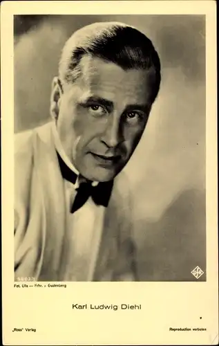 Ak Schauspieler Karl Ludwig Diehl, Portrait, Ufa Film, Ross Verlag 8803 1