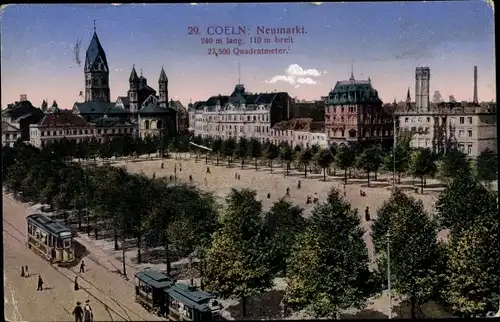 Ak Köln Rhein, Neumarkt, Straßenbahnen, St. Aposteln