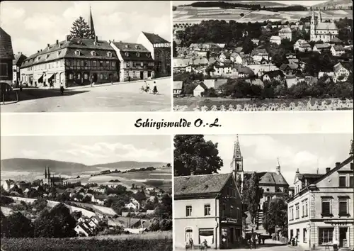 Ak Schirgiswalde in der Lausitz, Ortsansicht, Straßenpartie