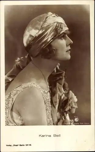 Ak Schauspielerin Karina Bell, Profilportrait, Ross Verlag 1278 1