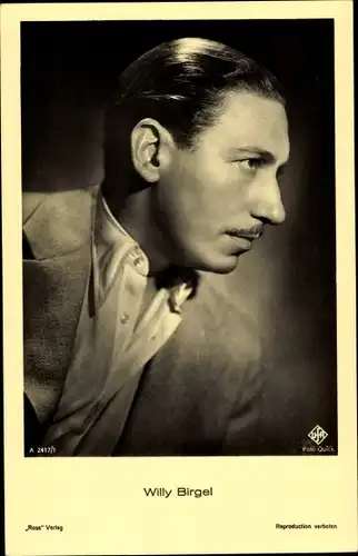 Ak Schauspieler Willy Birgel, Portrait, Ross Verlag Nr. A 2417/1