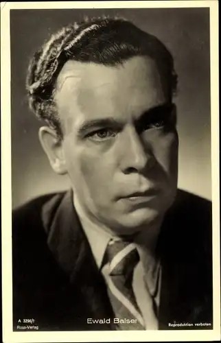 Ak Schauspieler Ewald Balser, Portrait, Ross Verlag Nr. A 3296/1