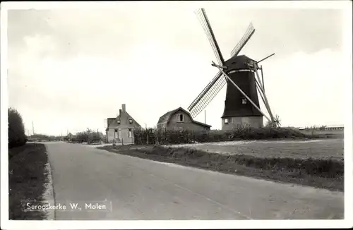 Ak Serooskerke Walcheren Zeeland Niederlande, Molen