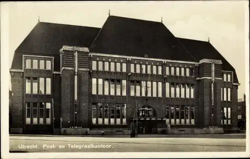 Ak Utrecht Niederlande, Post- en Telegraafkantoor