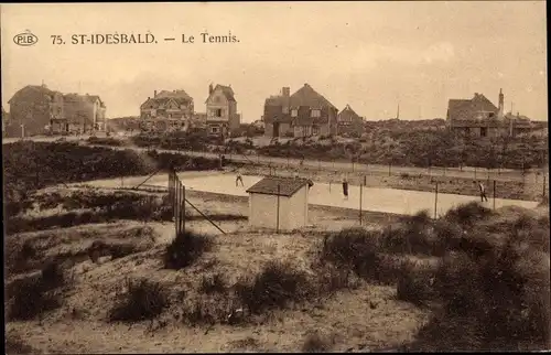 Ak Saint Idesbald Koksijde Coxyde Bains Westflandern, Le Tennis