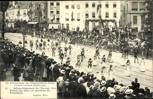 Ak Brüssel, 75. Anniversaire de l'Indépendance Belge, Affranchissement de l'Escaut