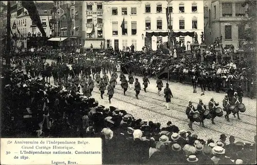 Ak Bruxelles Brüssel, 75e Anniversaire de l'Independance Belge, L'Independance nationale