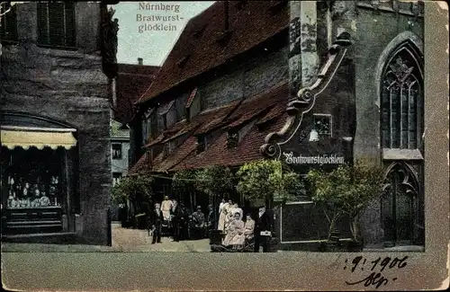 Ak Nürnberg in Mittelfranken, Bratwurstglöcklein