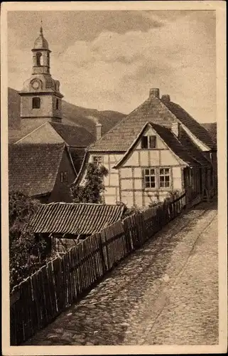 Ak Bad Blankenburg in Thüringen, Am Sonnenberg, Straßenpartie, Kirche