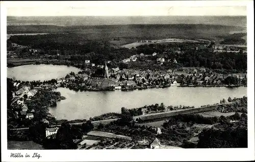 Ak Mölln Herzogtum Lauenburg, Gesamtansicht, Fliegeraufnahme