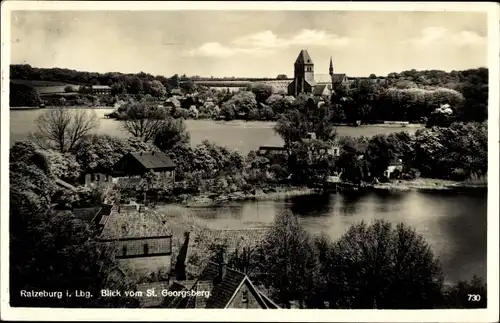 Ak Ratzeburg im Herzogtum Lauenburg, Blick vom St. Georgsberg