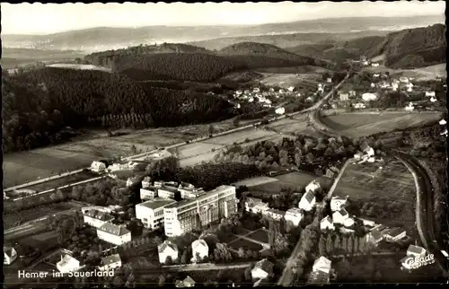 Ak Hemer im Sauerland, Panorama, Fliegeraufnahme