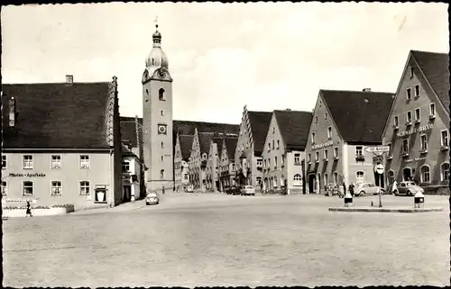 Ak Schwandorf im Oberpfälzer Wald Bayern, Marktplatz