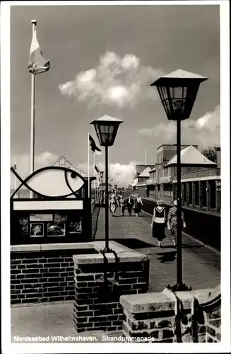 Ak Wilhelmshaven an der Nordsee, Strandpromenade