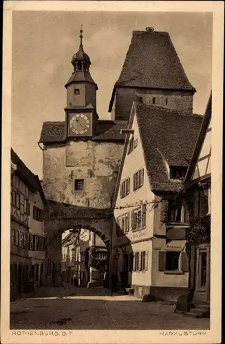 Ak Rothenburg ob der Tauber Mittelfranken, Markusturm