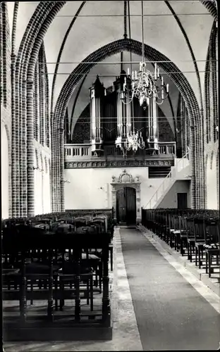 Ak Winschoten Groningen Niederlande, Interieur Ned. Herv. Kerk