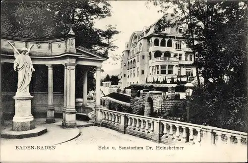 Ak Baden Baden am Schwarzwald, Echo und Sanatorium Dr. Heinsheimer