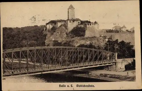 Ak Halle an der Saale, Giebichenstein, Brücke