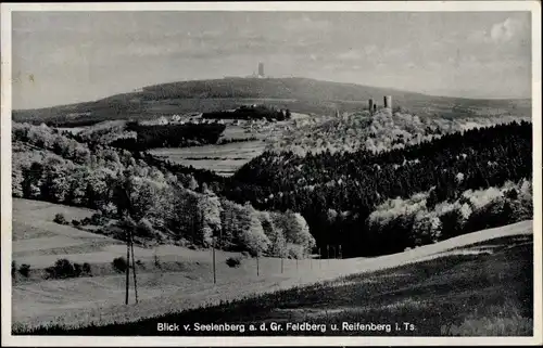 Ak Seelenberg Schmitten im Taunus Hessen, Großer Feldberg und Reifenberg