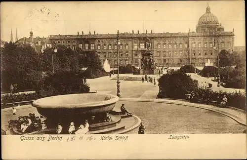 Ak Berlin Mitte, Lustgarten, Schloss