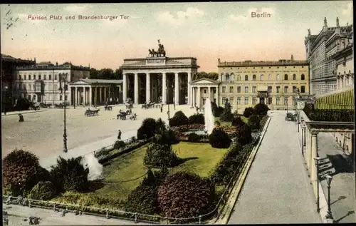 Ak Berlin Mitte, Brandenburger Tor, Pariser Platz