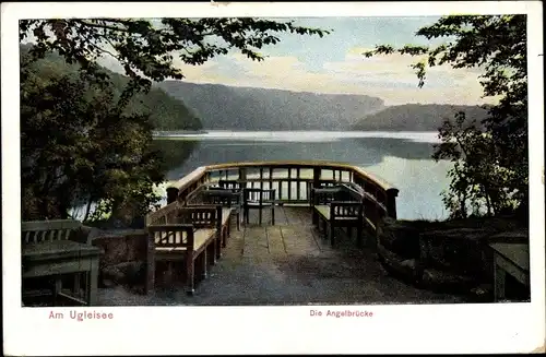 Ak Eutin in Ostholstein, Ukleisee, Uglei See, Die Angelbrücke