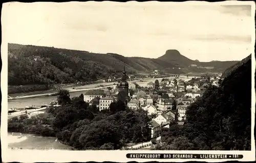 Ak Bad Schandau an der Elbe, Lilienstein