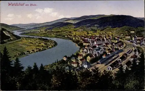 Ak Waldshut Tiengen am Hochrhein, Panorama