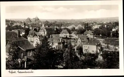 Ak Erfurt in Thüringen, Totalansicht der Stadt, Dom