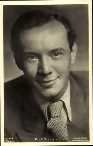 Ak Schauspieler Rudi Godden, Portrait, Ross Verlag A 3022 1