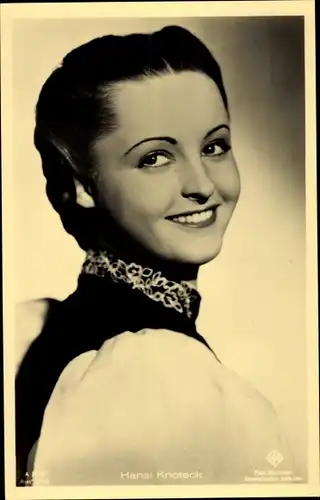 Ak Schauspielerin Hansi Knoteck, Portrait, Ross Verlag A 2422 1, Autogramm