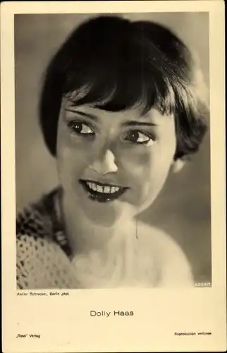 Ak Schauspielerin Dolly Haas, Portrait, Ross Verlag Nr. 6058/1