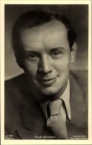 Ak Schauspieler Rudi Godden, Portrait, Ross Verlag A 3022 1