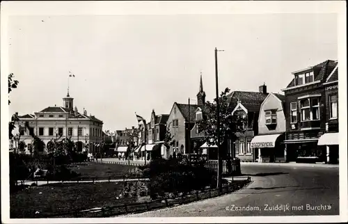 Ak Zaandam Zaanstad Nordholland, Zuiddijk met Burcht