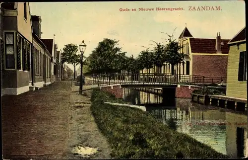 Ak Zaandam Zaanstad Nordholland, Oude en Nieuwe Heerengracht