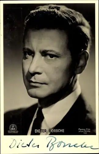 Ak Schauspieler Dieter Borsche, Portrait, Autogramm
